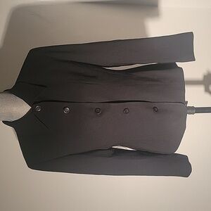 Preview Collection Womans Fully Lined Button Down Black Blazer, Size 6